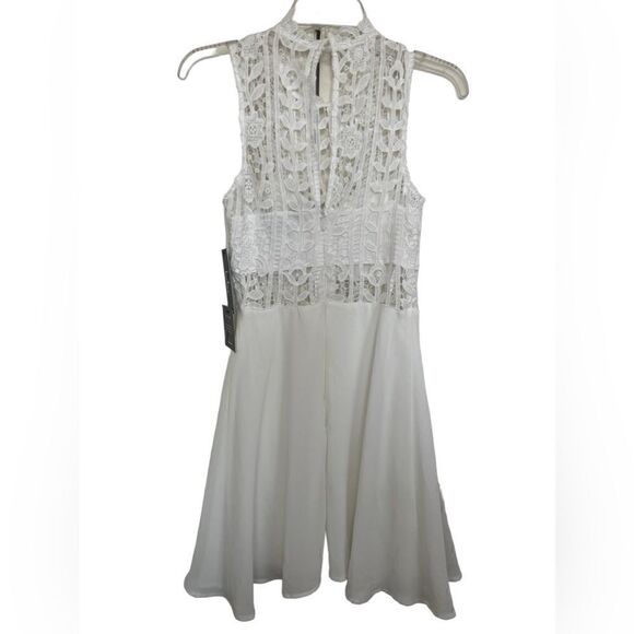 Lulu’s Elora White Lace Skater Mini Dress Size Small - Picture 3 of 12